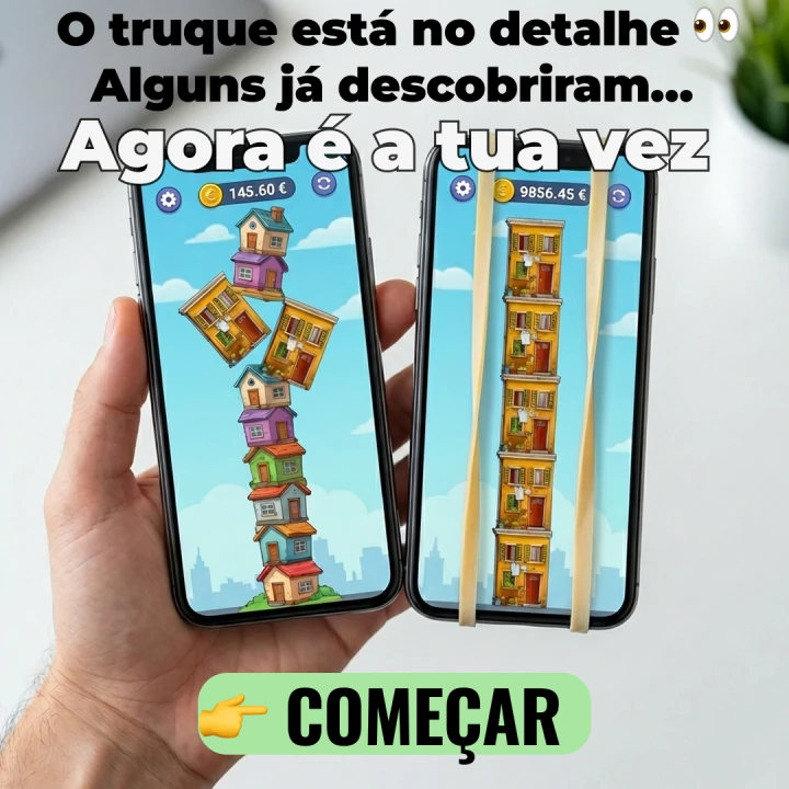 Jogo de construção de torres de casas